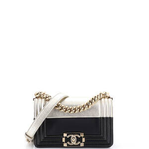 Chanel Bicolor Boy Flap Bag Calfskin #251787C29B